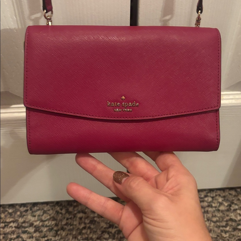 Kate Spade Laurel Way Winni Crossbody Bag Cranberry EUC‎